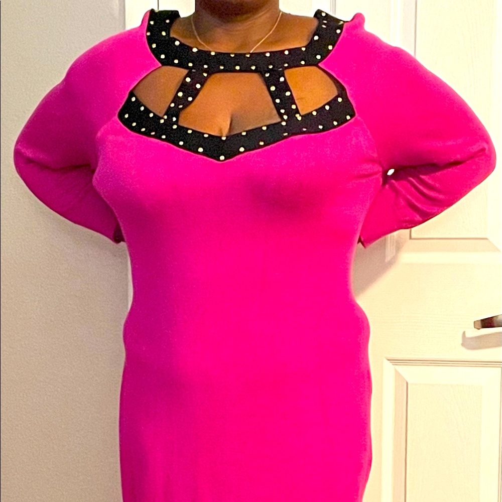 2X Nicki Minaj 3 keyhole purple dress